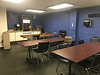 Our breakroom with microwave, sink and fridge. Cable tv too!