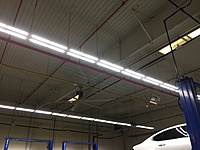 LED Lighting throughout the shop