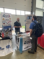 Our Madison, WI Operations Manager, Chris Chapman, talking to prospective employees at UTI Job Fair.