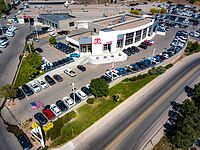 Ariel view of our Toyota and Ford Sales building with our service center directly behind. 