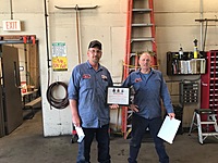 Our team receiving the Shop Safety Award!