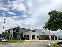 Front of the Hewlett Volkswagen building on IH-35 and Exit 257 in Georgetown, Texas