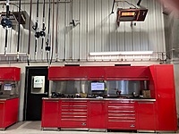 Custom tool boxes, work benches, carts, and overhead heaters! 