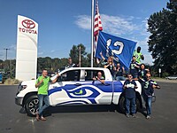 We're big Seahawks supporters!  Blue Fridays during the season!  