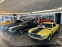 Some of the car collection on display at the dealership.
