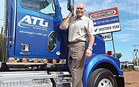 Our Chief Executive Officer and President, Kevin Holmes on the branded ATG truck!