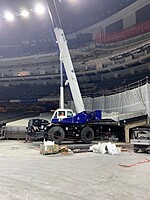Tadano GR1000 making way for new suites for football in the Caesar's Superdome. Who Dat!