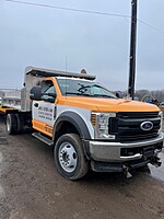 F550 for equipment mobilization and aggregate hauling.