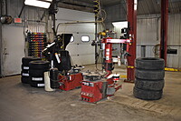We feature top of the line Snap-On branded tire changers and a Snap-On tire balancer. They are located closely to the hoists most frequently used for servicing tires to reduce the time it takes to haul the tires to the machines.